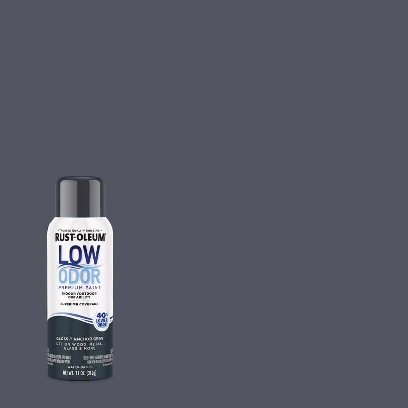 Rust-Oleum 388246 Low Odor Gloss Anchor Gray Spray Paint 11 oz
