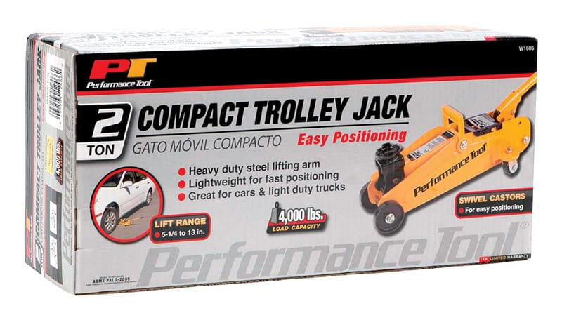 Performance Tool W1606 Manual 2 ton Automotive Trolley Jack