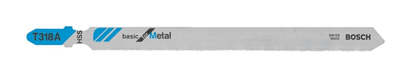 Bosch T318A 5-1/4 in. High Carbon Steel T-Shank Jig Saw Blade 24 TPI 5 pc