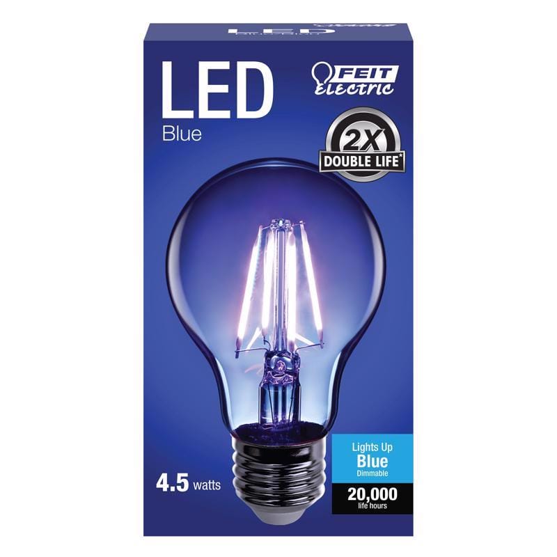 Feit A19/TB/LED A19 E26 (Medium) Filament LED Bulb Blue 30 Watt Equivalence 1 pk