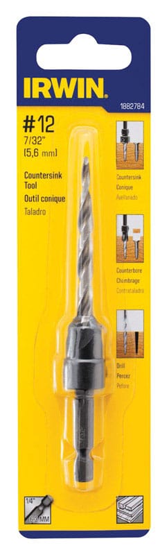 Irwin 1882784 7/32 in. D X 4.5 in. L High Speed Steel Wood Countersink 1 pc