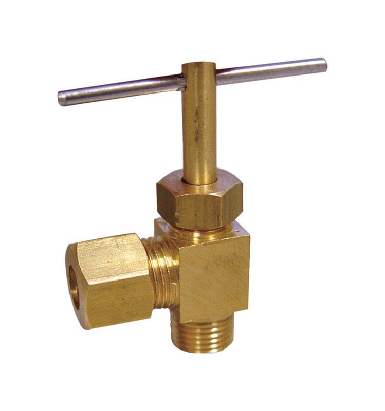JMF Company 4506556 1/4 in. 3/8 in. Brass Angle Compression Valve