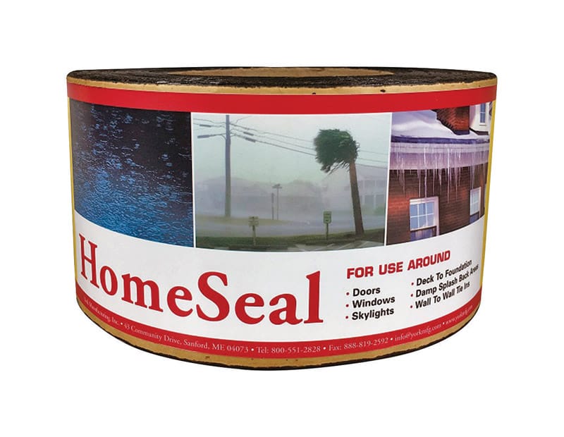 York HS675 HomeSeal 6 in. W X 900 in. L Asphalt/Polyethylene Flashing Black