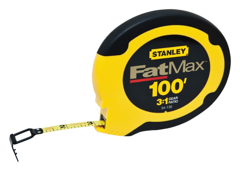 Stanley 34-130 FatMax 100 ft. L X 0.38 in. W Compact Wide Blade Long Tape Measure 1 pk