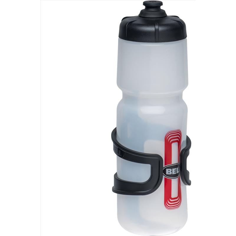 Bell Sports 7151855 Quencher Plastic Water Bottle and Cage 26 oz Clear Black