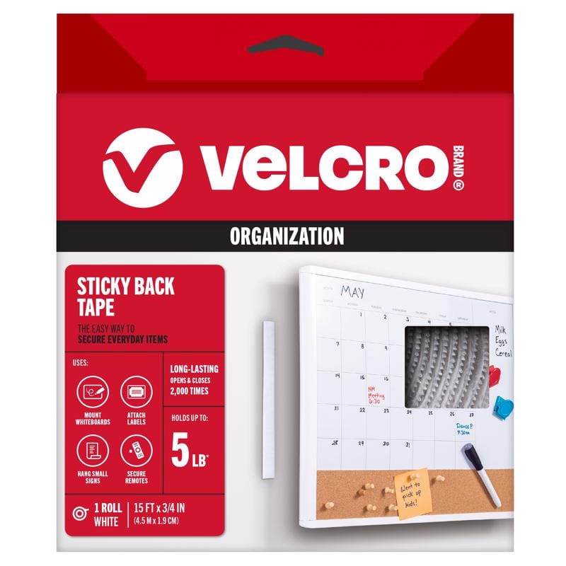 Velcro Brand 90082 Sticky Back Large Nylon Hook and Loop Fastener 180 in. L 1 pk