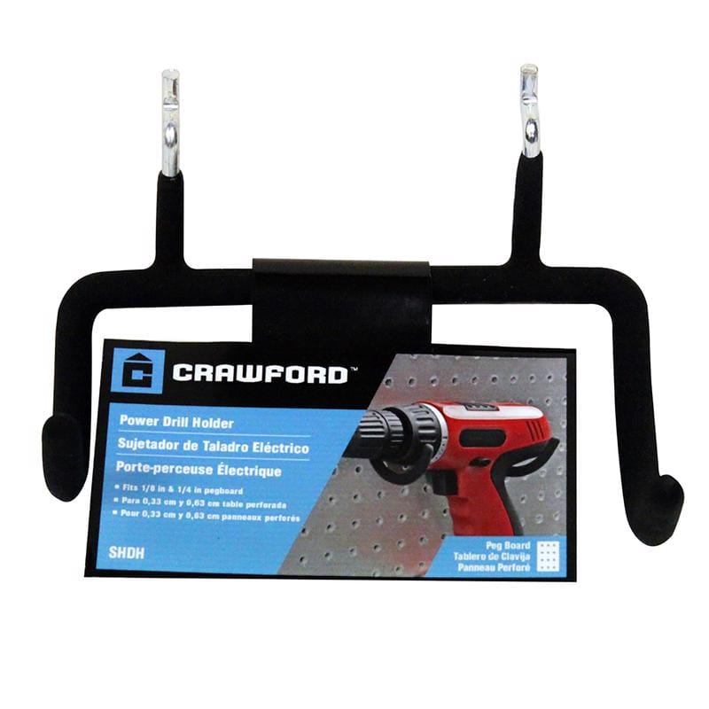 Crawford SHDH Black Steel 4.3 in. Power Drill Hanger 1 pk