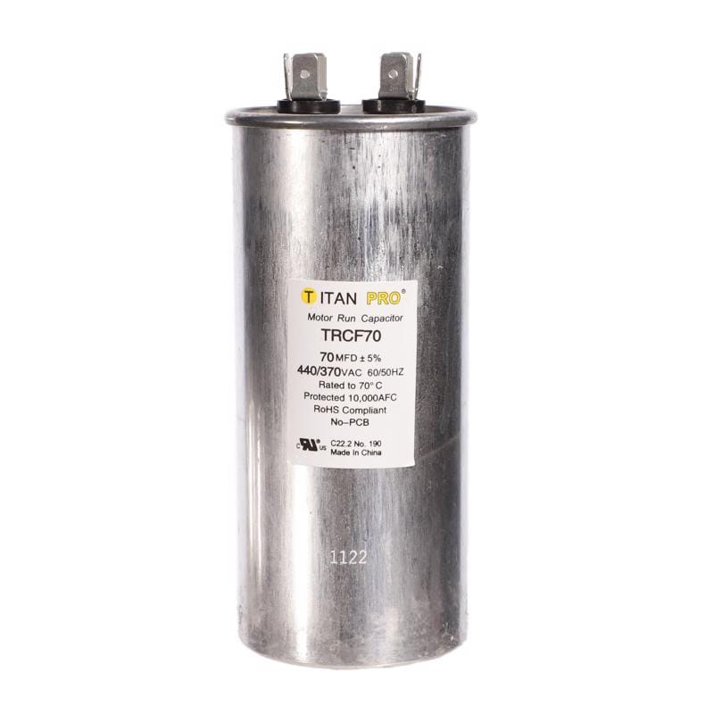 Titan Pro TRCF70 70 MFD 440 V Round Run Capacitor