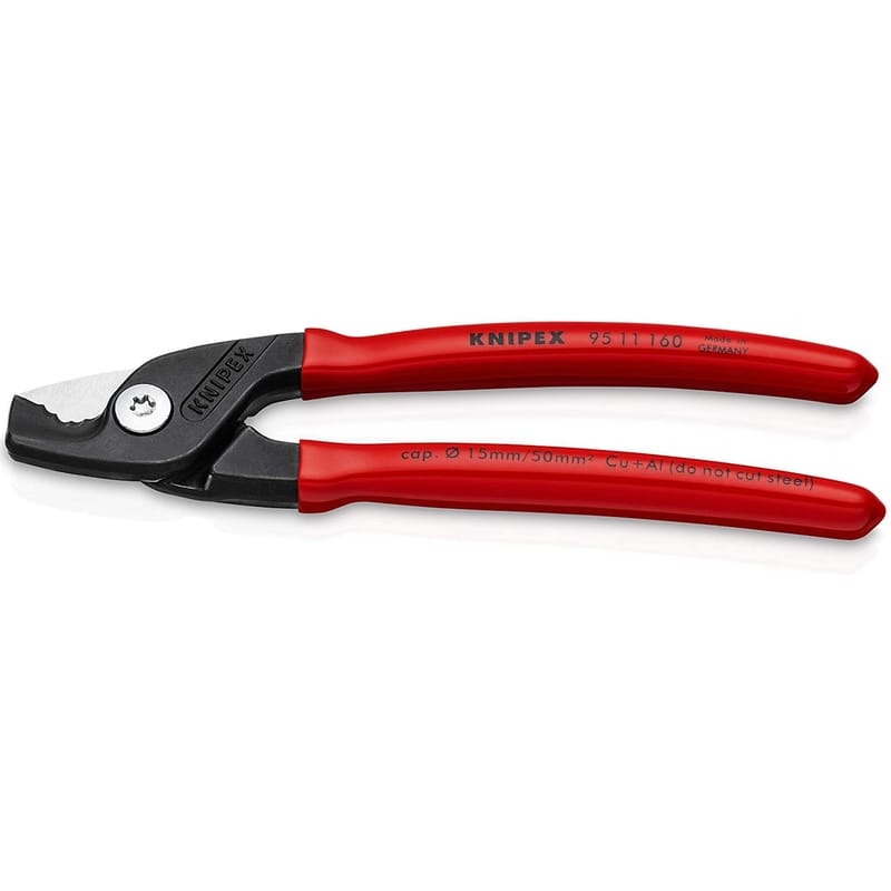 Knipex 95 11 160 SBA StepCut 6.29 in. L Red Cable Shears 1 AWG