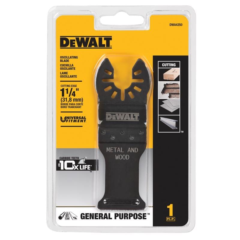 Dewalt DWA4250 Universal Fitment 1-1/4 in. L Carbide Oscillating Blade 1 pc