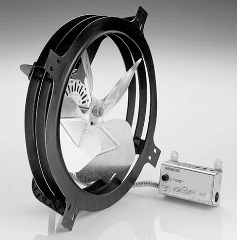 Air Vent 53319 18 in. H X 17.8 in. W X 7.3 in. L X 15 in. D Plastic/Steel Gable Mount Power Fan