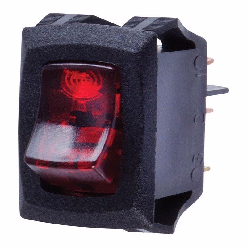 Jandorf 61032 16 amps Single Pole Rocker Appliance Switch Black/Red 1 pk