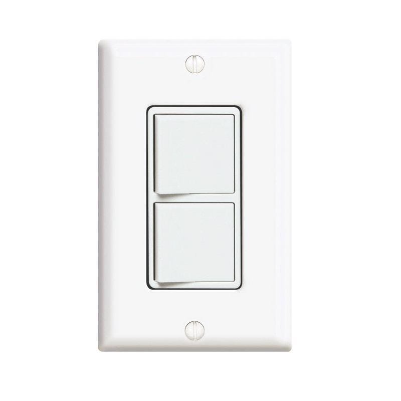 Leviton C22-05679-00W Decora 15 amps Single Pole Rocker Grounding Switch White 1 pk