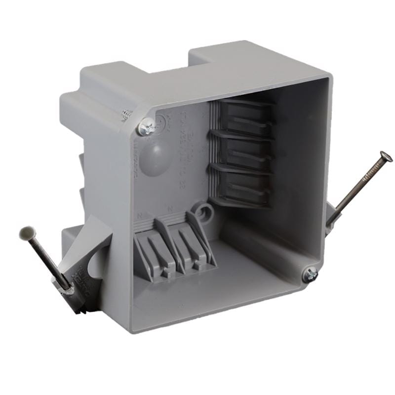 Cantex EZ32XN EZ Box New Work 32 cu in Square PVC Outlet Box Gray
