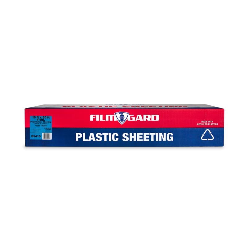 Film-Gard 625914 Plastic Sheeting 4 mil X 10 ft. W X 50 ft. L Polyethylene Black 1 pk