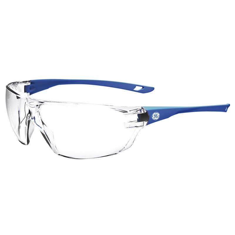 General Electric GE103C 03 Series Impact-Resistant Safety Glasses Clear Lens Blue Frame 1 pk