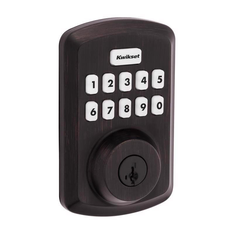 Kwikset 992500-003 SmartCode Venetian Bronze Zinc Electronic Deadbolt