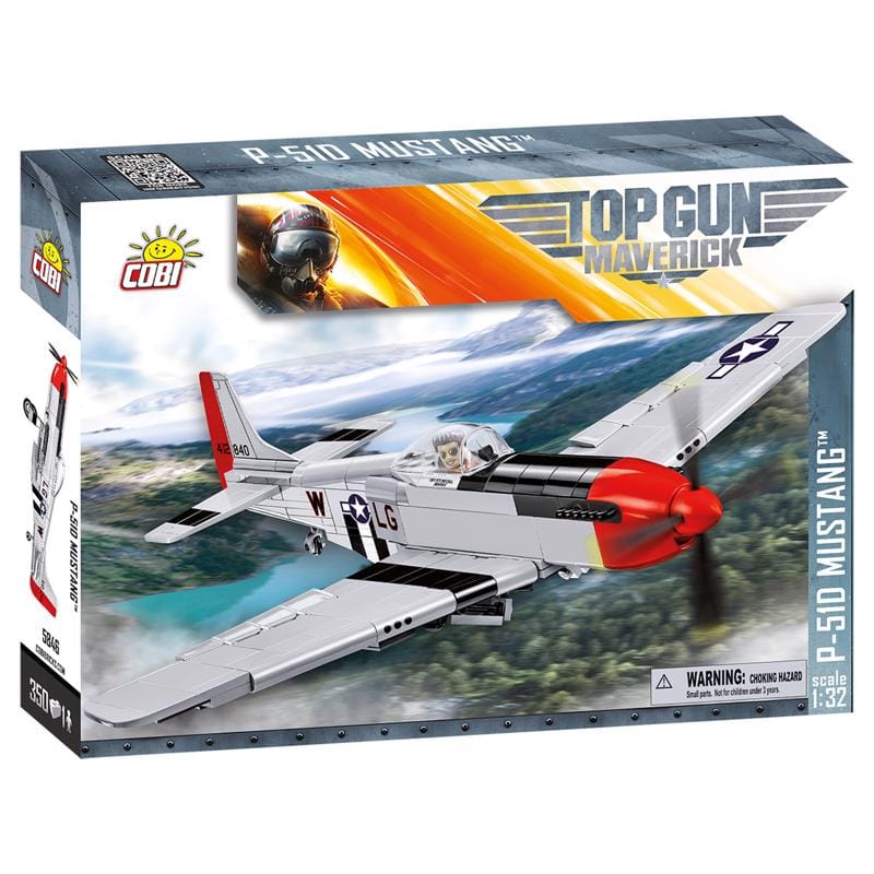 Cobi COBI-5846 Top Gun Maverick P-51D Mustang Aircraft Block Set Multicolored 350 pc