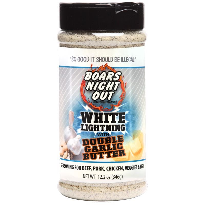 Boars Night Out OW86508 White Lightning with Butter and Garlic BBQ Seasoning 12.2 oz