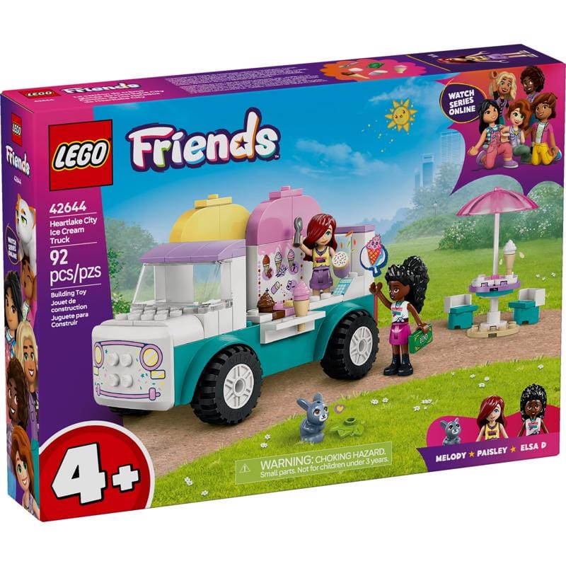 Lego 42644 Friends Heartlake City Ice Cream Truck Building Set Multi 92 pc