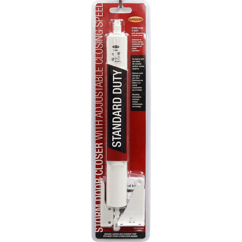 Larson CH1040301 Standard Duty White Aluminum Pneumatic Door Closer