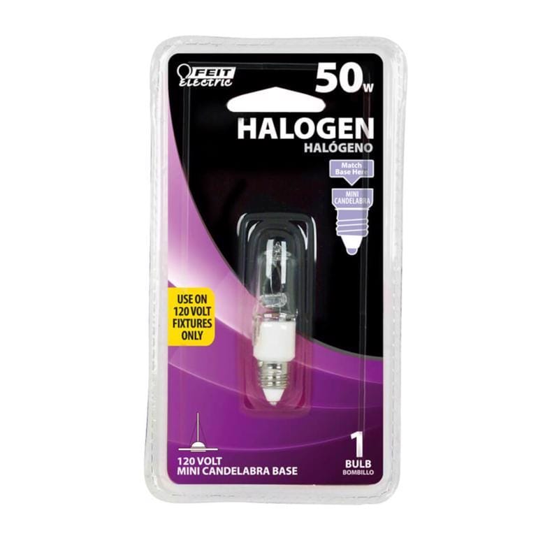 Feit BPQ50/CL/MC/RP 50 W T4 Tubular Halogen Bulb 600 lm Warm White 1 pk