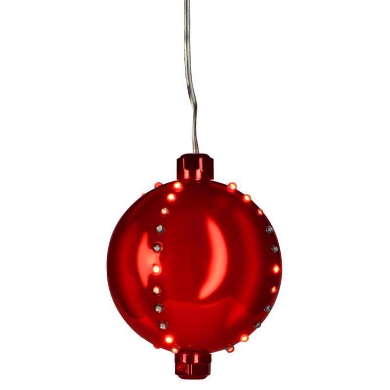 Celebrations 23-12002A LED Red Snow Fall Ornament 4 in. Hanging Decor