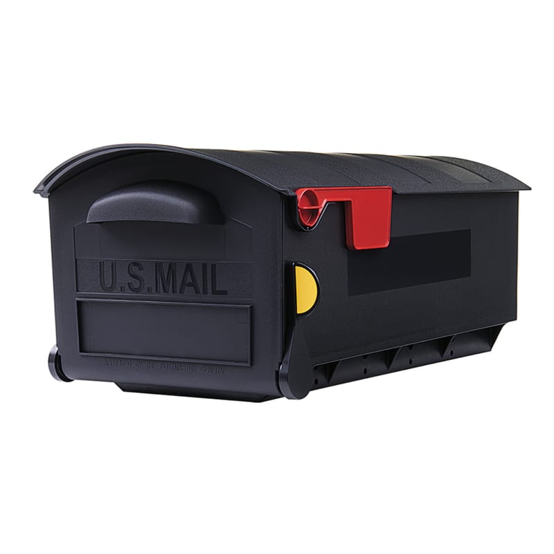 Architectural Mailboxes GMB515BAM Patriot Classic Plastic Post Mount Black Mailbox