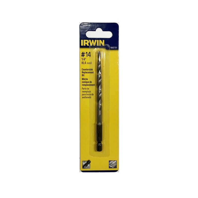 Irwin 1882791 #14 X 1/4 in. D X 5.2 in. L High Speed Steel Wood Countersink 1 pc