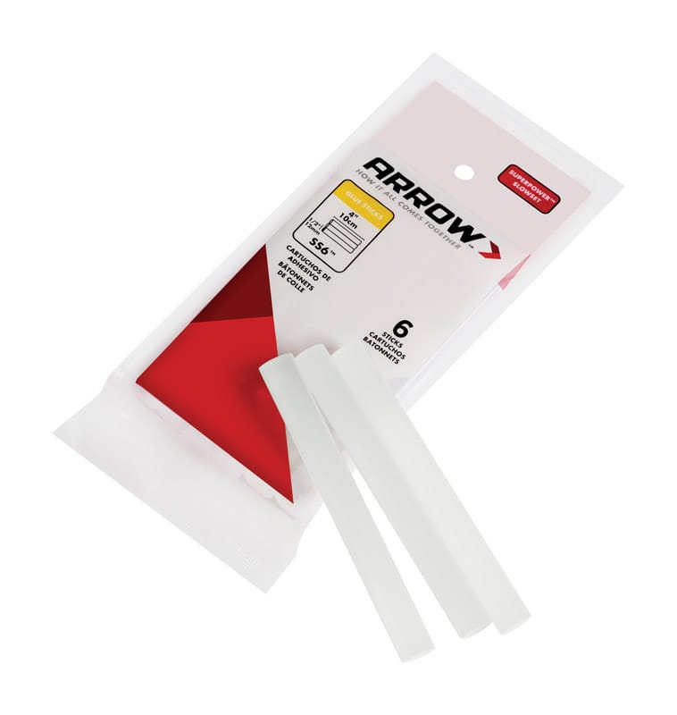 Arrow SS6 0.5 in. D X 4 in. L Glue Sticks Clear 6 pk