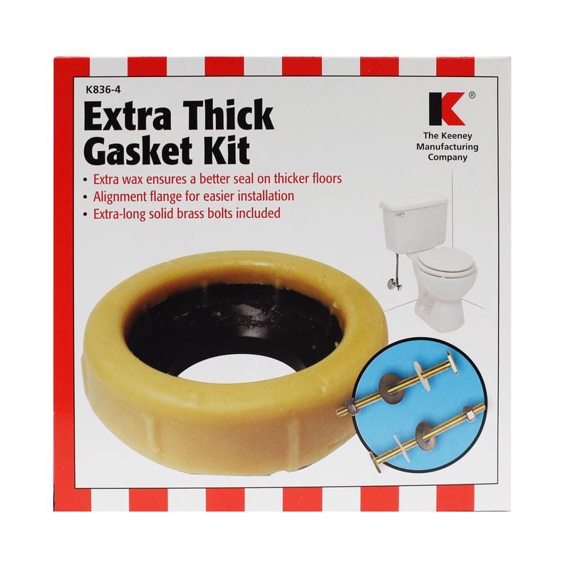 Keeney K836-4 Wax Ring Kit Yellow Rubber