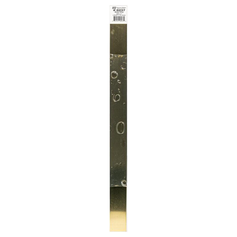 K&S 8237 0.03 in. X 1 in. W X 12 in. L Galvanized Brass Plain Metal Strip