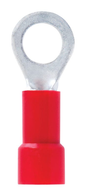 Jandorf 60974 22-18 Ga. Insulated Wire Ring Terminal Red 5 pk