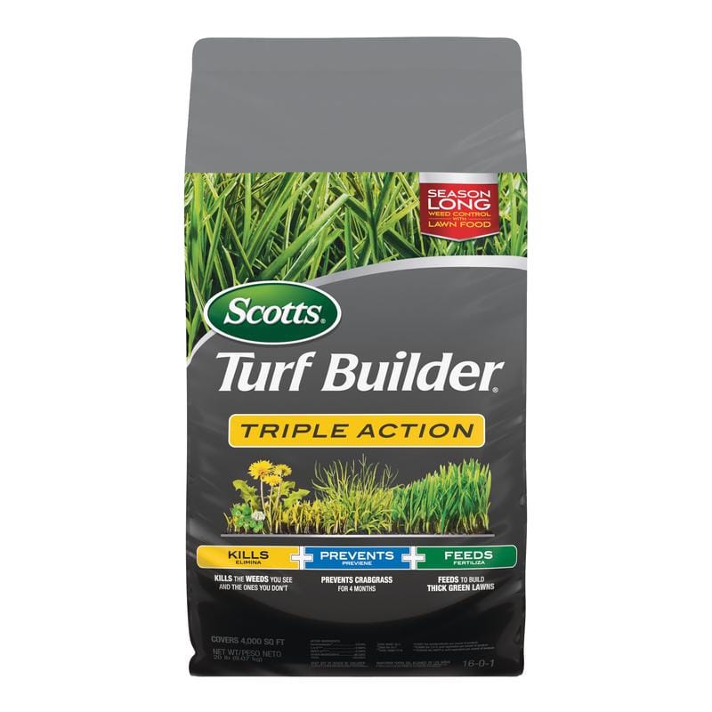 Scotts 26003D Turf Builder Triple Action1 Weed & Feed Lawn Fertilizer For All Grasses 4000 sq ft