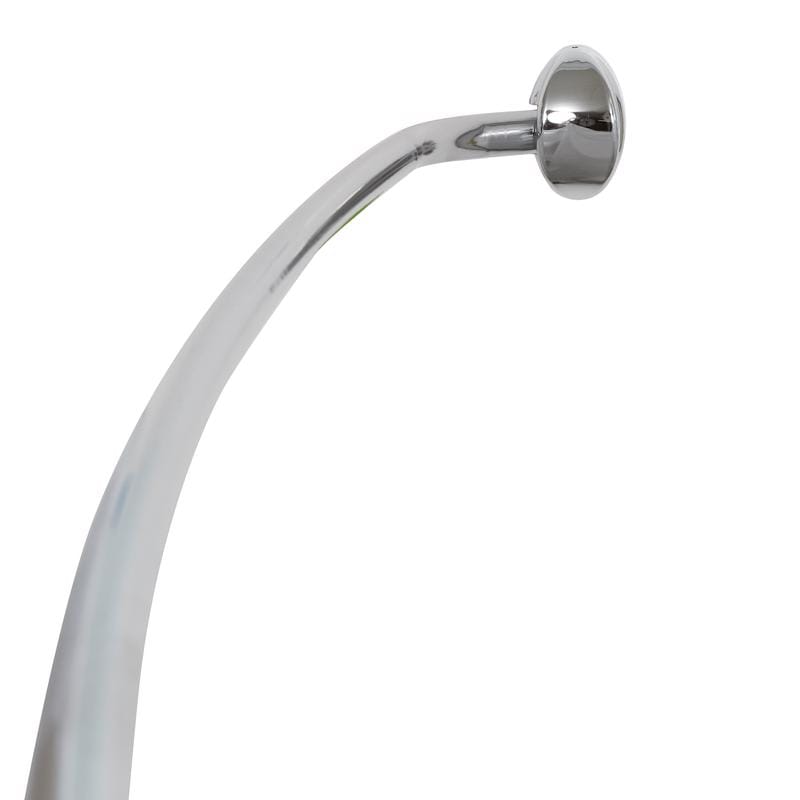 Zenna Home 35603SS06 NeverRust Adjustable Curved Shower Rod 72 in. L Chrome