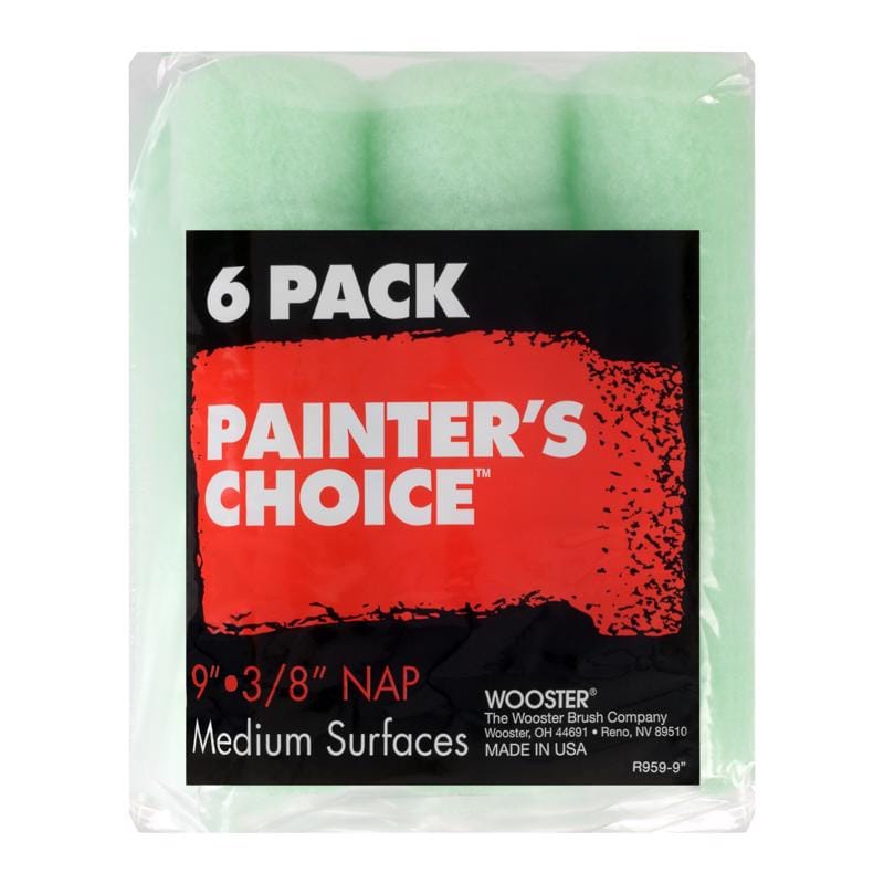 Wooster R959-9 Painter's Choice Fabric 9 in. W X 3/8 in. Paint Roller Cover 6 pk