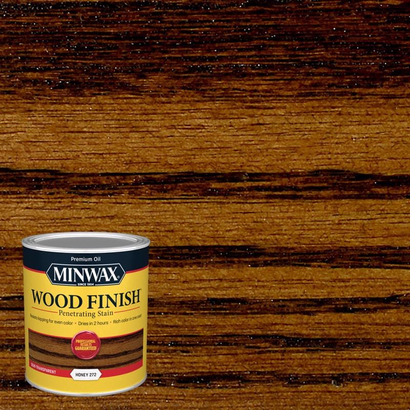 Minwax 700494444 Wood Finish Semi-Transparent Honey Oil-Based Penetrating Wood Stain 1 qt