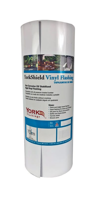 York YSFVW850 8 in. W X 600 in. L Vinyl Flashing White
