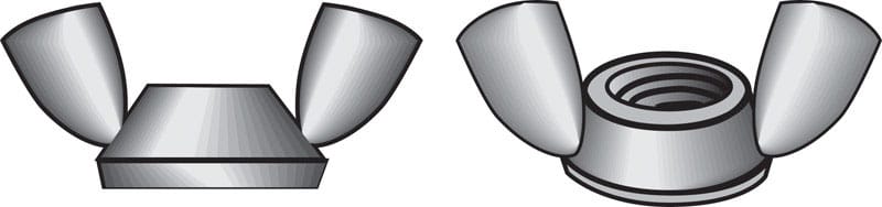 Hillman 0830004 10-24 in. Cold Forged Stainless Steel USS Wing Nut 100 pk