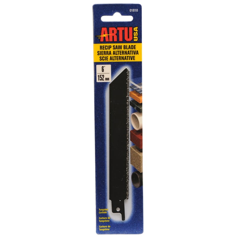 Artu 01810 6 in. Tungsten Carbide Reciprocating Saw Blade 1 pk
