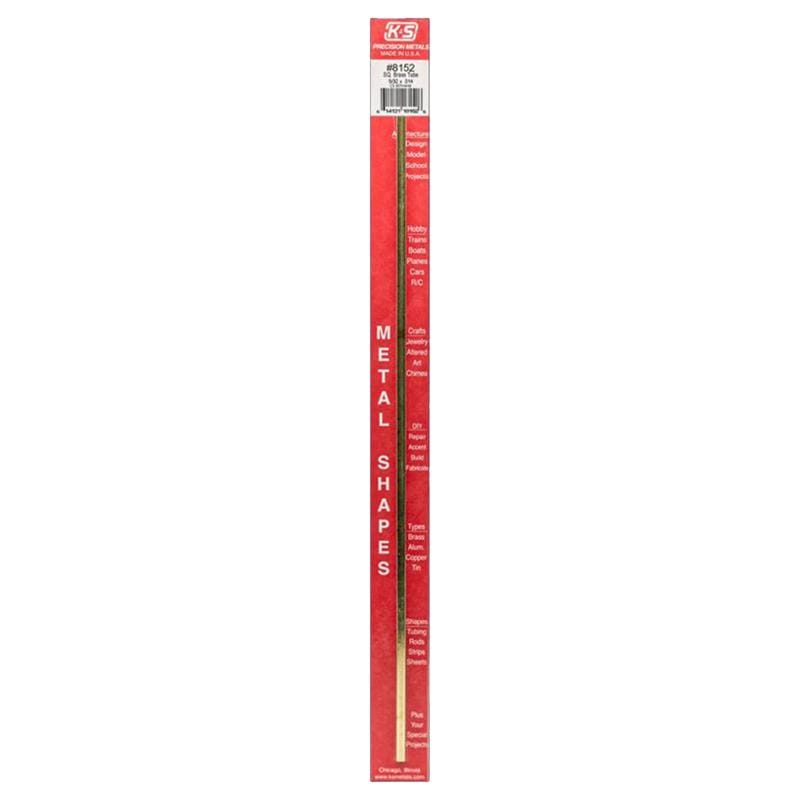 K&S 8152 5/32 in. W X 12 in. L Square Brass Tube 1 pk