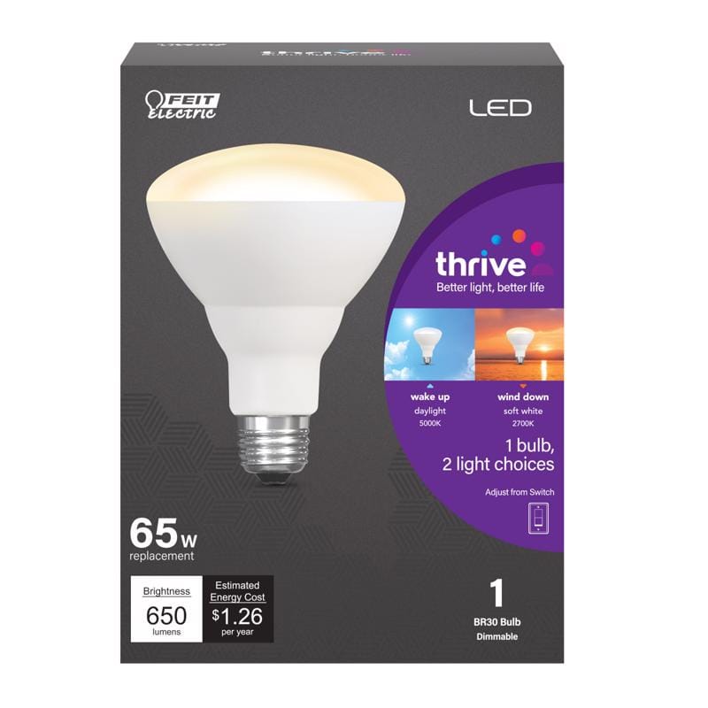 Feit BR30/HLTH/LEDI BR30 E26 (Medium) LED Bulb Color Changing 65 Watt Equivalence 1 pk
