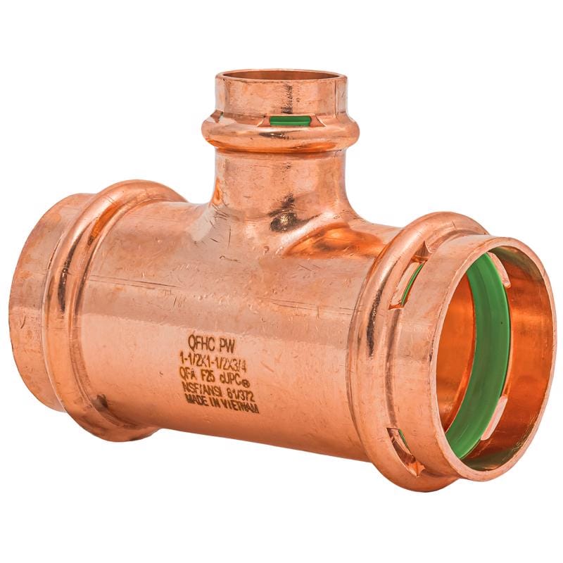 QuickFitting SPWT552R 1-1/2 in. Press in. Press in. Copper Tee