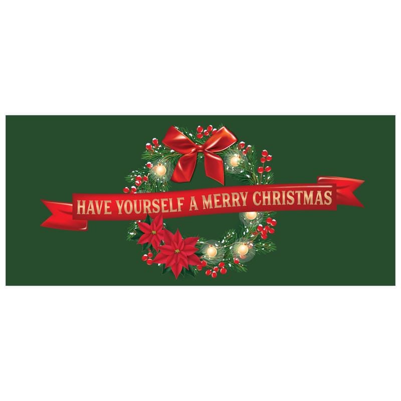Dyno X6PD353-14 Merry Christmas 7 ft. Garage Door Cover