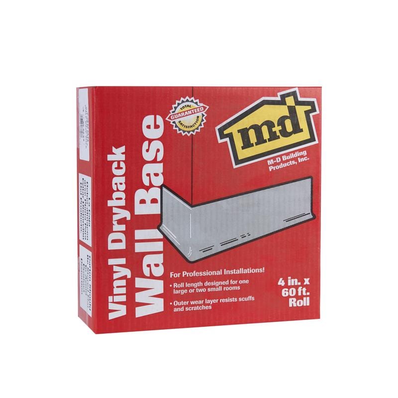 M-D Building Products 73900 4 in. H X 0.08 in. W X 60 ft. L Prefinished Brown Vinyl Wall Base