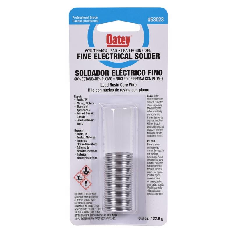 Oatey 53023 0.8 oz Rosin Core Solder Wire Tin/Lead 60/40 1 pc