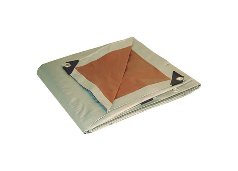 Foremost 20810 Dry Top 8 ft. W X 10 ft. L Heavy Duty Polyethylene Reversible Tarp Brown/Silver