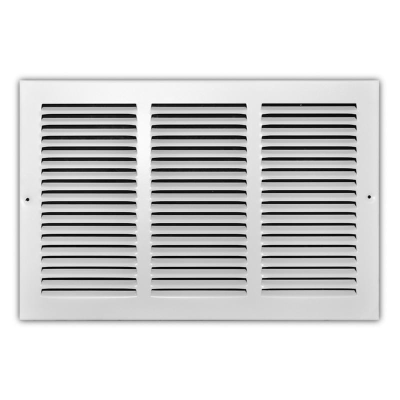 Tru Aire C17018X10 10 in. H X 18 in. W 1-Way Powder Coat White Steel Return Air Grille