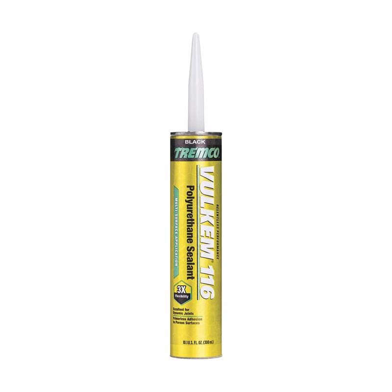 Vulkem 2674810335 116 Black Polyurethane Window and Door Caulk Sealant 10.1 fl. oz.