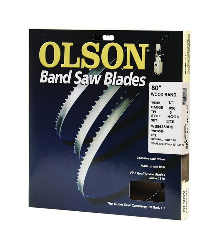 Olson WB56380DB 80 in. L X 0.25 in. W Carbon Steel Band Saw Blade 6 TPI Skip teeth 1 pk
